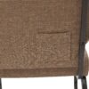 Tan Fabric, Gold Vein Steel Frame, 20.5″ Wide Church Chair by Chivari CH20TGV-ZF-T