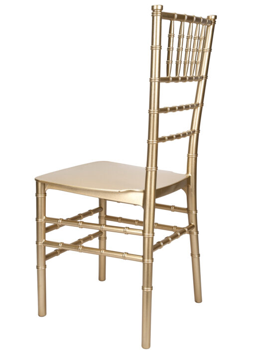 Sparkling Glitter Gold Champagne Resin Thin-Seat Chiavari Chair by Chivari CCRCHGSP-MONO-THIN-AX-T