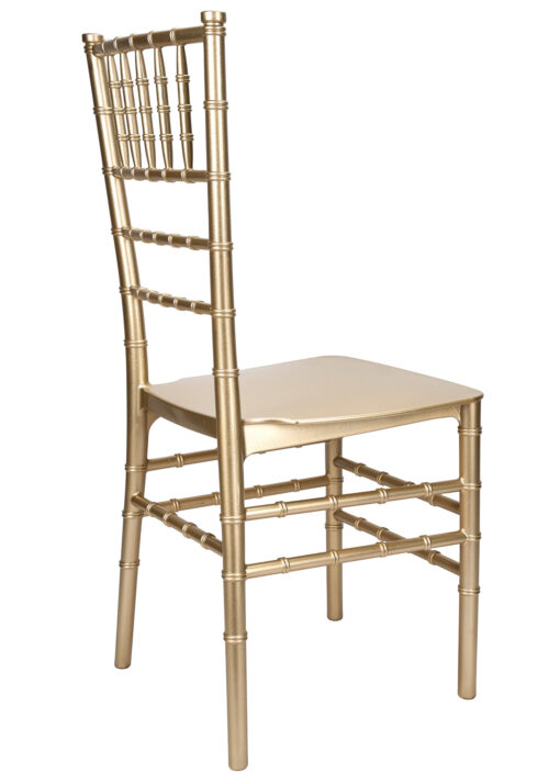 Sparkling Glitter Gold Champagne Resin Thin-Seat Chiavari Chair by Chivari CCRCHGSP-MONO-THIN-AX-T