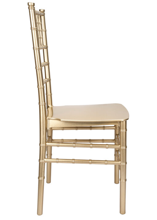 Sparkling Glitter Gold Champagne Resin Thin-Seat Chiavari Chair by Chivari CCRCHGSP-MONO-THIN-AX-T