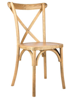 Natural ToughWood Cross Back Chair by Chivari CXWN-AX-T