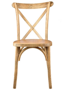 Natural ToughWood Cross Back Chair by Chivari CXWN-AX-T