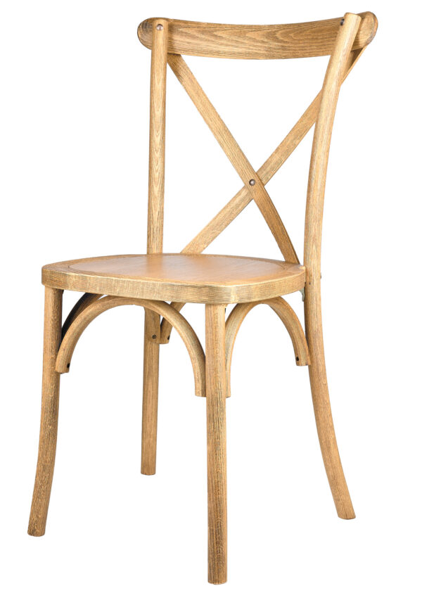 Natural ToughWood Cross Back Chair by Chivari CXWN-AX-T