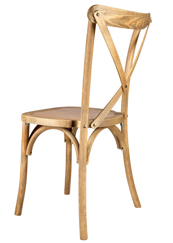 Natural ToughWood Cross Back Chair by Chivari CXWN-AX-T