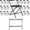 120 Black Poly Folding Chairs + Hanging Cart Combo PACK100CFPB-CX-T-CART101-AX-T