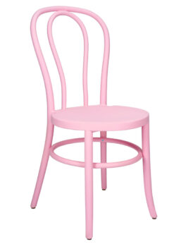 Pink Resin Bentwood Restaurant Chair Festive Series, Small Round Seat CBFRP-ZG-T