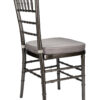 Metallic Silver Onyx Resin Steel Skeleton Chiavari Chair by Chivari CCRMG-STEEL-AX-T