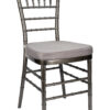 Metallic Silver Onyx Resin Steel Skeleton Chiavari Chair by Chivari CCRMG-STEEL-AX-T