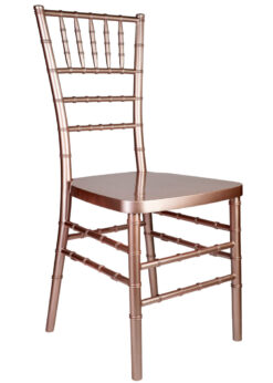 Sparkling Rose Gold Steel Skeleton Resin Chiavari Chair CCRRGSP-STEEL-AX-T