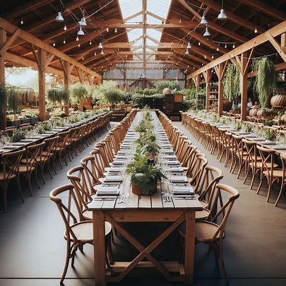 The Perfect Blend: Classic Farm Tables with Cross Back Chairs