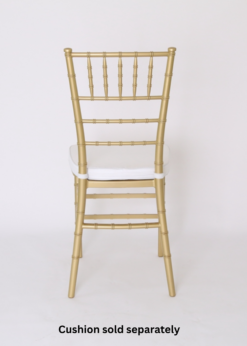 Gold Thinresin Chiavari Chair with Seat Cushion CCRG-MONO-THIN-ZG-T