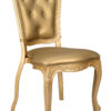 Chair Royal Resin Gold with Gold Vinyl Seat and Gold Vinyl Tufted Back by Chivari CRRGGT-ZG-