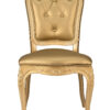 Chair Royal Resin Gold with Gold Vinyl Seat and Gold Vinyl Tufted Back by Chivari CRRGGT-ZG-