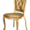 Chair Royal Resin Gold with Gold Vinyl Seat and Gold Vinyl Tufted Back by Chivari CRRGGT-ZG-