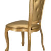 Chair Royal Resin Gold with Gold Vinyl Seat and Gold Vinyl Tufted Back by Chivari CRRGGT-ZG-