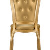 Chair Royal Resin Gold with Gold Vinyl Seat and Gold Vinyl Tufted Back by Chivari CRRGGT-ZG-