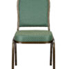 Green Patterned Fabric Gold Steel Frame Dome Banquet Chair CQDFGR-ZF-T