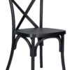 Black Resin Steel Skeleton Cross Back Chair CXRB-STEEL-CX-T