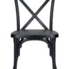 Black Resin Steel Skeleton Cross Back Chair CXRB-STEEL-CX-T