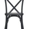 Black Resin Steel Skeleton Cross Back Chair CXRB-STEEL-CX-T