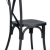 Black Resin Steel Skeleton Cross Back Chair CXRB-STEEL-CX-T