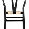 Black Wood Wishbone Chair with Natural Rope Seat CWHWBN-ZG-T