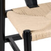 Black Wood Wishbone Chair with Natural Rope Seat CWHWBN-ZG-T