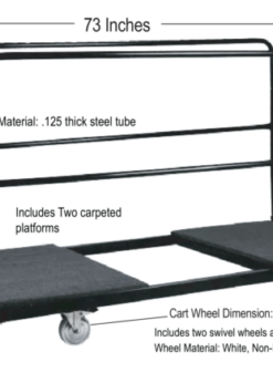 Extra Large Steel Banquet Table Cart by Chivari CART105-AX-T