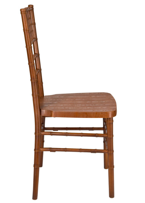 Chestnut WoodGrain Resin Steel Skeleton Chiavari Chair CCRCB-STEEL-AX-T