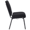 Black Fabric, Black Steel Frame, 20.5″ Wide Church Chair by Chivari CH20FBB-ZF-T