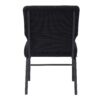 Black Fabric, Black Steel Frame, 20.5″ Wide Church Chair by Chivari CH20FBB-ZF-T