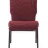 Maroon Fabric, Gold Vein Steel Frame, 18.5″ Wide Church Chair by Chivari CH18MGV-ZF-T