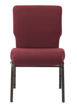 Maroon Fabric, Gold Vein Steel Frame, 18.5″ Wide Church Chair by Chivari CH18MGV-ZF-T