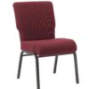 Maroon Fabric, Gold Vein Steel Frame, 18.5″ Wide Church Chair by Chivari CH18MGV-ZF-T