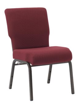 Maroon Fabric, Gold Vein Steel Frame, 18.5″ Wide Church Chair by Chivari CH18MGV-ZF-T