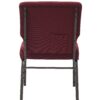 Maroon Fabric, Gold Vein Steel Frame, 18.5″ Wide Church Chair by Chivari CH18MGV-ZF-T