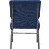 Indigo Fabric, Silver Vein Steel Frame, 20.5″ Wide Church Chair by Chivari CH20FISV-ZF-T