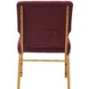 Maroon Fabric, Gold Steel Frame, 20.5″ Wide Church Chair by Chivari CH20FMG-ZF-T