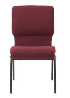 Maroon Fabric, Gold Vein Steel Frame, 18.5″ Wide Church Chair by Chivari CH18MGV-ZF-T