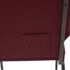 Maroon Fabric, Gold Vein Steel Frame, 18.5″ Wide Church Chair by Chivari CH18MGV-ZF-T