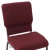 Maroon Fabric, Gold Vein Steel Frame, 18.5″ Wide Church Chair by Chivari CH18MGV-ZF-T