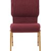 Maroon Fabric, Gold Steel Frame, 18.5