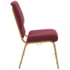 Maroon Fabric, Gold Steel Frame, 18.5