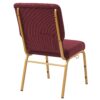 Maroon Fabric, Gold Steel Frame, 18.5