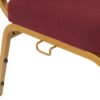 Maroon Fabric, Gold Steel Frame, 18.5