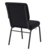 Black Fabric, Black Steel Frame, 18.5″ Wide Church Chair by Chivari, Cut Away Back CH18BB-ZF-T