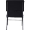 Black Fabric, Black Steel Frame, 18.5″ Wide Church Chair by Chivari, Cut Away Back CH18BB-ZF-T