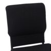 Black Fabric, Black Steel Frame, 18.5″ Wide Church Chair by Chivari, Cut Away Back CH18BB-ZF-T