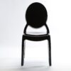 Black Resin Sophia Ghost Chair Armless CGSRB-ZG-T