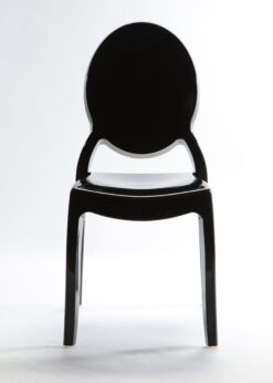 Black Resin Sophia Ghost Chair Armless CGSRB-ZG-T